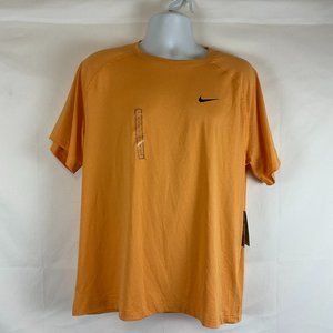 Nike Dri-Fit Training Shirt Men's L Orange Short Sleeve New NWT
